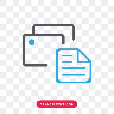 Saydam arka plan üzerinde Clipbo izole Pano vektör simgesi