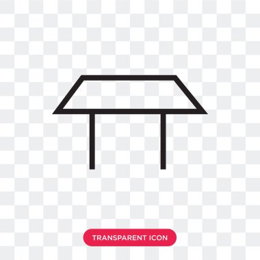 Saydam arka plan üzerinde tablo logo izole tablo vektör simgesi
