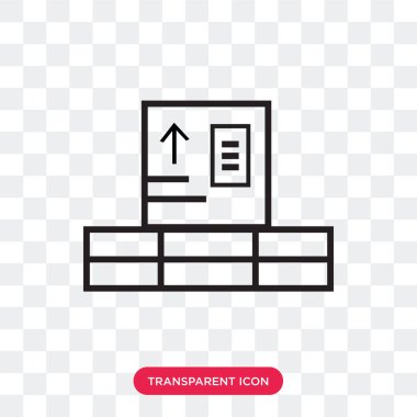 Saydam arka plan üzerinde kutuları logo izole kutuları vektör simgesi