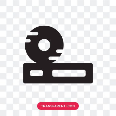 Saydam arka plan üzerinde Cd pla izole cd çalar vektör simgesi