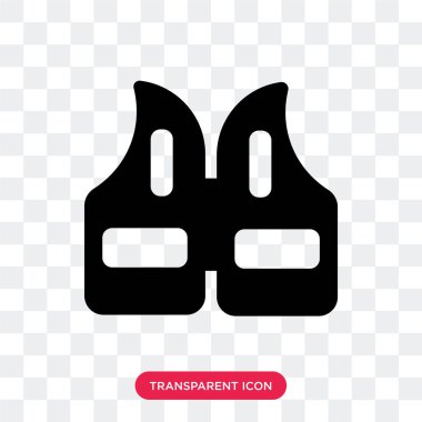 Saydam arka plan üzerinde hayat V izole yaşam yelek vektör simgesi