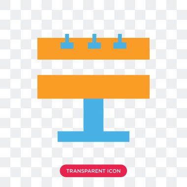 Saydam arka plan üzerinde Billbo izole billboard vektör simgesi