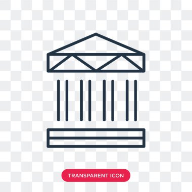 Saydam arka plan üzerinde Adliye logo tasarımı izole Adliye vektör simgesi