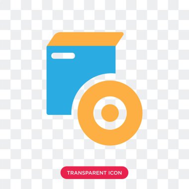 Saydam arka plan üzerinde Com izole CD vektör simgesi