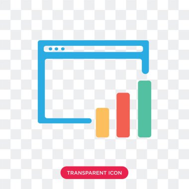 Saydam arka plan üzerinde Analyt izole analytics vektör simgesi