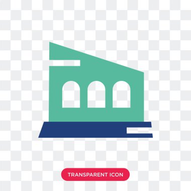 Saydam arka plan üzerinde stadyum izole Stadyumu vektör simgesi 