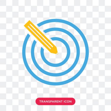 Saydam arka plan üzerinde hedef lo izole hedef vektör simgesi