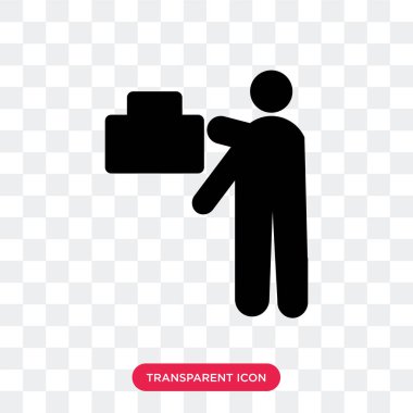 saydam arka plan üzerinde taşıyıcı logo izole hareket ettirmek vektör simgesi