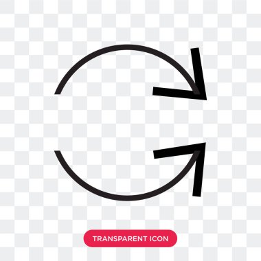 Eğri ok vektör simge Cur şeffaf arka plan üzerinde izole