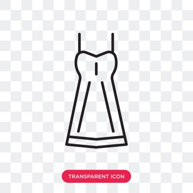Şeffaf arka plan üzerinde elbise logo izole elbise vektör simgesi
