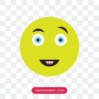 Saydam arka plan üzerinde mutlu logosu izole mutlu vektör simgesi