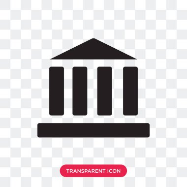 Saydam arka plan üzerinde banka logosu d izole banka vektör simgesi