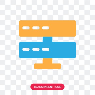 Saydam arka plan üzerinde sunucu lo izole sunucu vektör simgesi