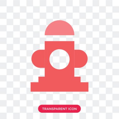 Saydam arka plan üzerinde hidrant izole hidrant vektör simgesi 