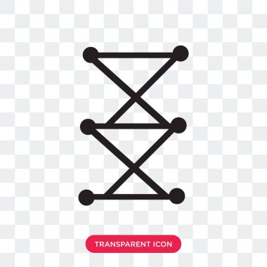 Giysi vektör ikon şeffaf arkasında izole kablosu haçlar