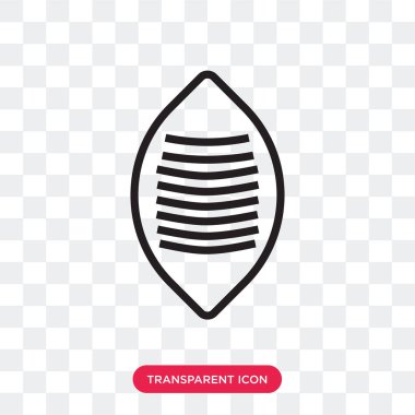 Amerikan futbolu vektör simgesi üzerinde şeffaf arka plan izole