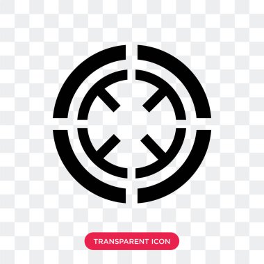 Saydam arka plan üzerinde hedef lo izole hedef vektör simgesi