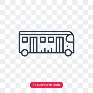 Saydam arka plan üzerinde okul otobüsü logo tasarımı izole okul otobüsü vektör simgesi