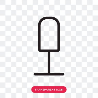 Saydam arka plan üzerinde mikro izole mikrofon vektör simgesi