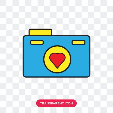 Saydam arka plan üzerinde Pho izole fotoğraf kamera vektör simgesi