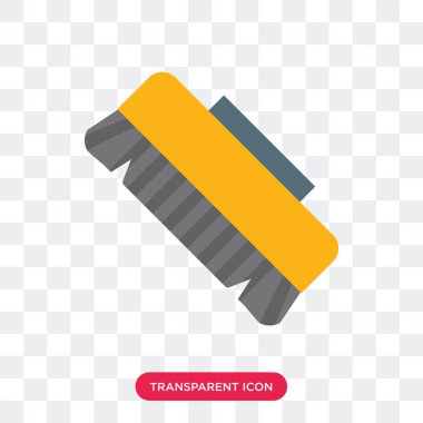 Saydam arka plan üzerinde fırça logo izole fırça vektör simgesi