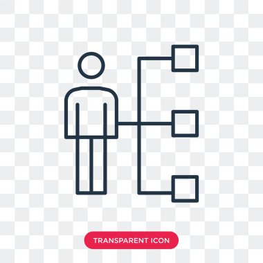 Saydam arka plan üzerinde hiyerarşik yapısı logo tasarımı izole hiyerarşik yapısı vektör simgesi