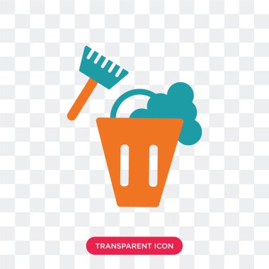 Saydam arka plan üzerinde kova lo izole kova vektör simgesi