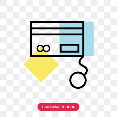 Saydam arka plan üzerinde CIT araba izole CIT kartı vektör simgesi