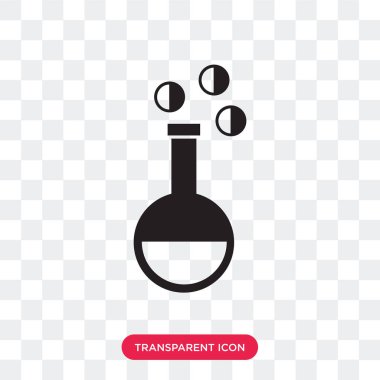 saydam arka plan üzerinde chemis izole kimya vektör simgesi