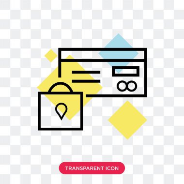 Saydam arka plan üzerinde CIT araba izole CIT kartı vektör simgesi