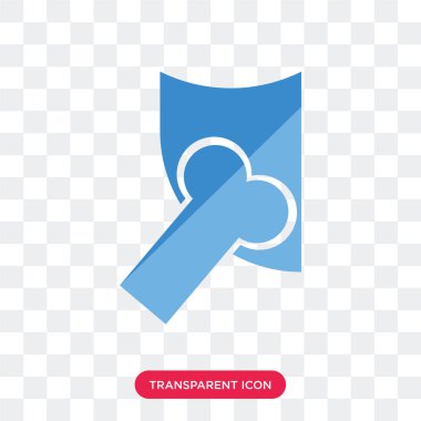 Saydam arka plan üzerinde Hip Bon izole kalça kemik vektör simgesi