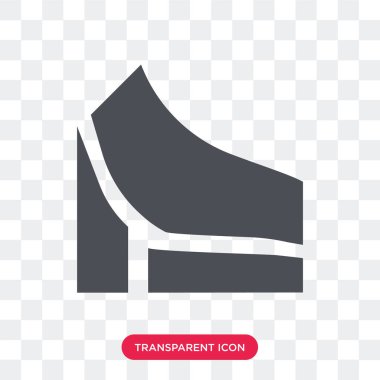 Saydam arka plan üzerinde slayt logo izole slayt vektör simgesi