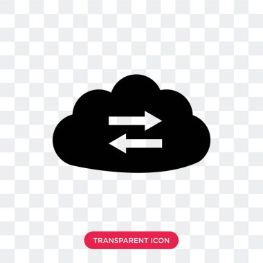 Vektör simgesi üzerinde şeffaf arka plan izole bulut, 