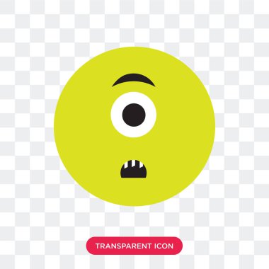 Saydam arka plan üzerinde Tepegöz'ü izole Cyclops vektör simgesi 