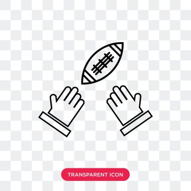 Amerikan futbolu oyuncusu el top vektör simge Isola tutarak