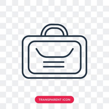Evrak Çantası'nı vektör simge şeffaf arka plan üzerinde evrak çantası'nı logo tasarımı izole