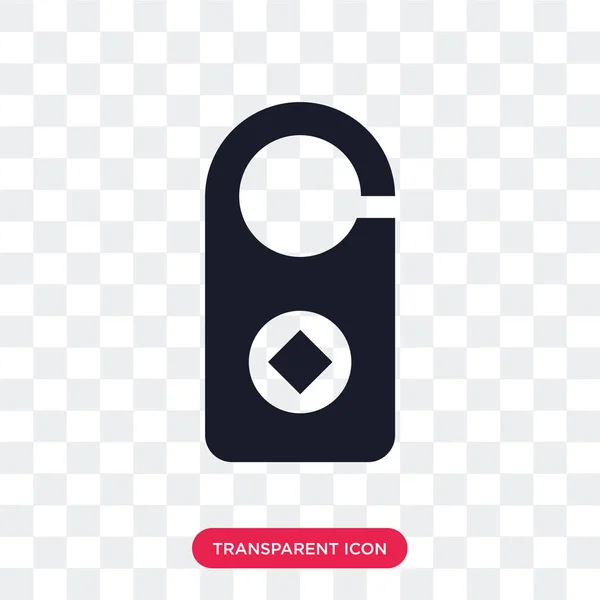 Pomo vector icono aislado sobre fondo transparente, Doorkno — Vector de stock