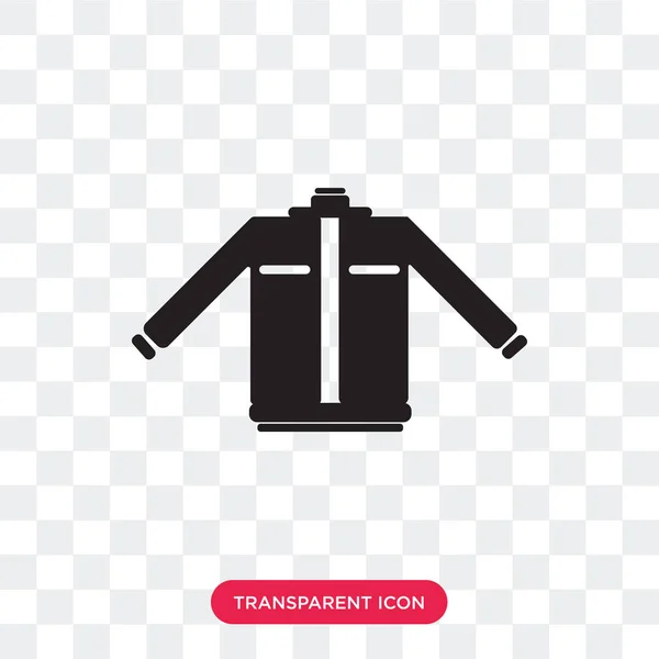 Chaqueta icono vector aislado sobre fondo transparente, Chaqueta lo — Vector de stock