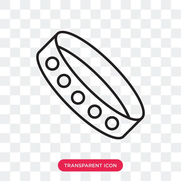 Leash vector icon isolated on transparent background, Leash logo design — Stock Vector