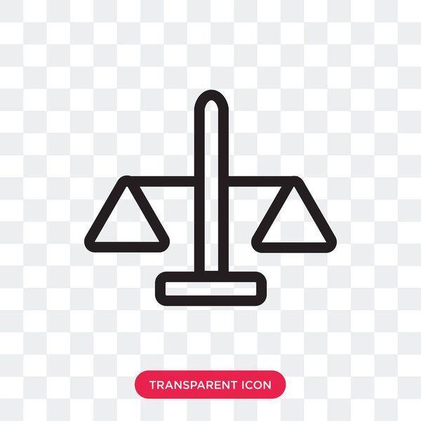 Balance vector icon isolated on transparent background, Balance 