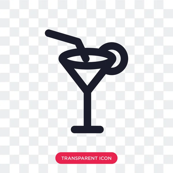 Icona vettoriale cocktail isolata su sfondo trasparente, Cocktai — Vettoriale Stock