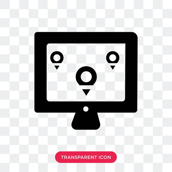 Icône vectorielle carte isolée sur fond transparent, Carte logo des — Image vectorielle