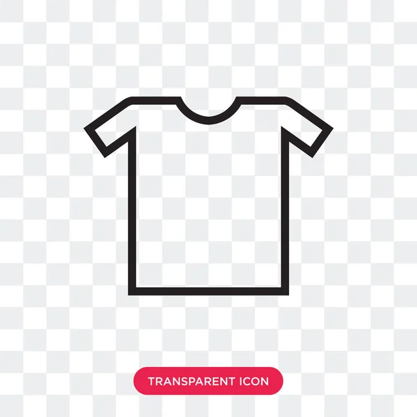 T-shirt vector pictogram geïsoleerd op transparante achtergrond, t-shirt — Stockvector