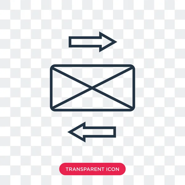 Saydam arka plan üzerinde e-posta logo tasarımı izole vektör simge posta — Stok Vektör