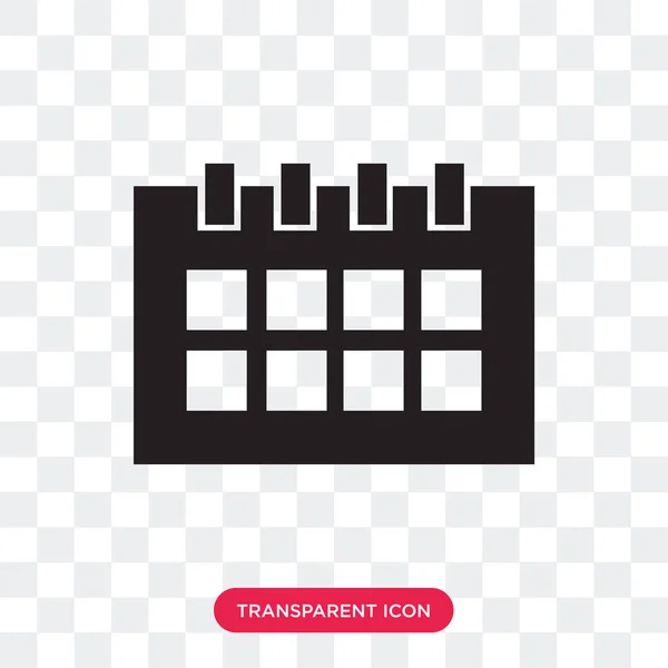 Μηνιαίο Ημερολόγιο εικονίδιο διάνυσμα απομονώνονται σε διαφανές φόντο, — Διανυσματικό Αρχείο