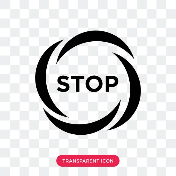 Зупинити вектор іконка ізольована на прозорому фоні, зупинити логотип d — стоковий вектор