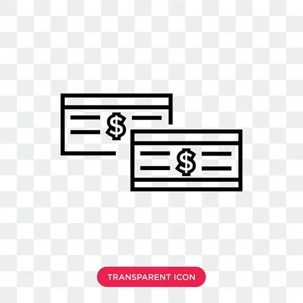 Icono de vector de dinero aislado sobre fondo transparente, logotipo de dinero — Vector de stock