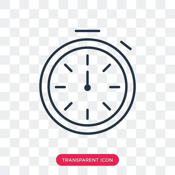 Символ вектора секундомера изолирован на прозрачном фоне, дизайн логотипа секундомера — стоковый вектор