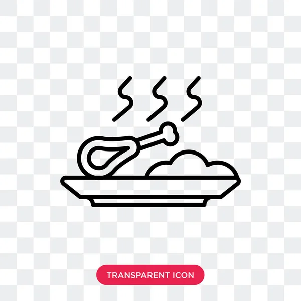 Hot dish vector icon isolated on transparent background, Hot dish logo design — Stock Vector