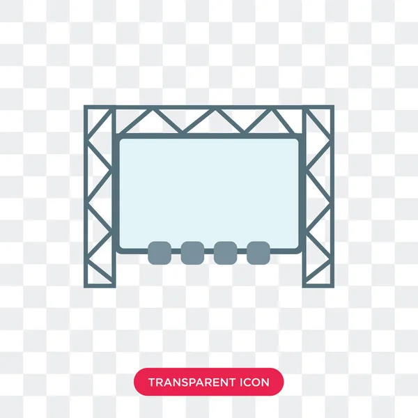 Ícone de vetor de tela grande isolado em fundo transparente, Big s —  Vetores de Stock